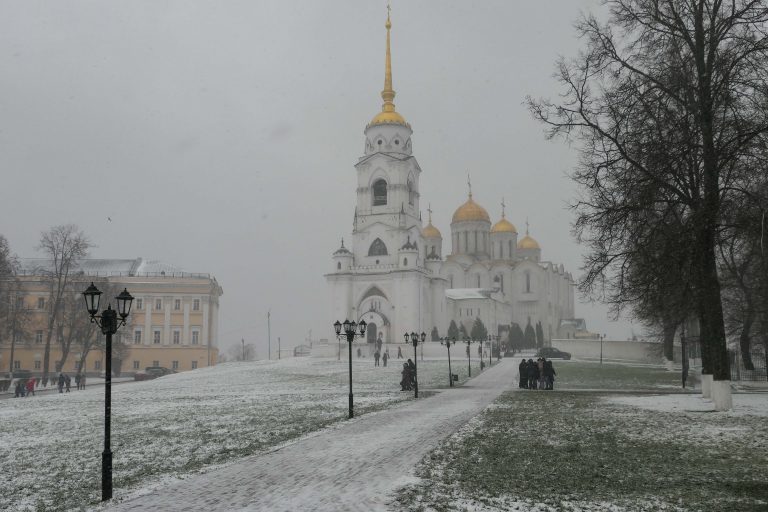 The Cathedral of the Assumtion fotografert en søndag i november, da vi tok en dagstur med tog fra Moskva.