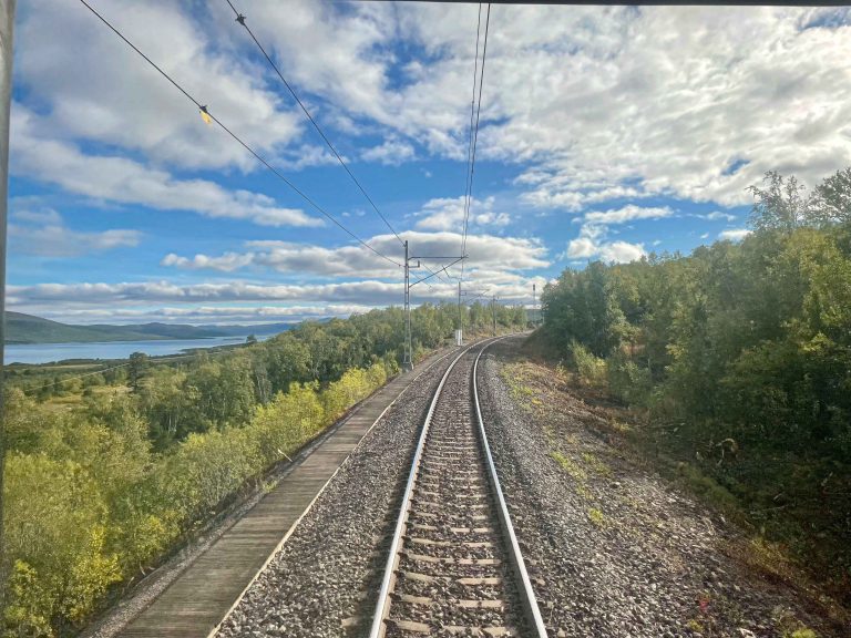 Utsikt til Torneträsk mellom Kiruna og Abisko.
