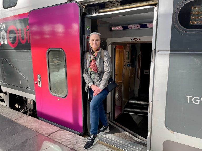 Togbloggeren på et fransk tog før avreise til Marseille.