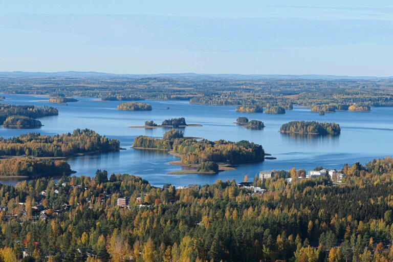 Utsikt fra Puijo-tårnet i Kuopio, Finland.