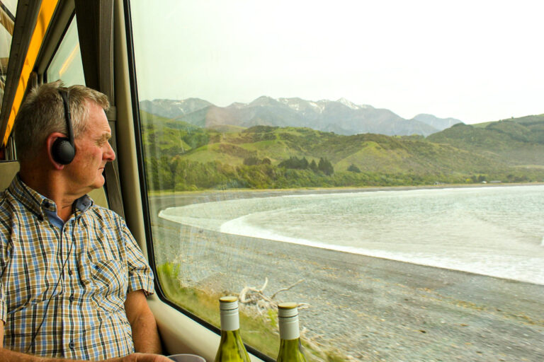 Fra Togbloggens tidlige år - en reisedag fra Picton til Christchurch på New Zealand.
