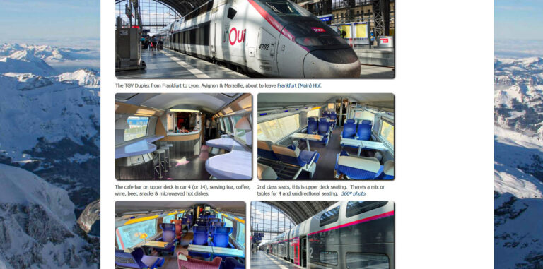 Nettsiden Seat61.com har svaret på "alt" vi måtte lure på om togreiser, reiseruter og togbilletter. Her viser den høyhastighetstogene vi kan reise med mellom Frankfurt og Marseille.