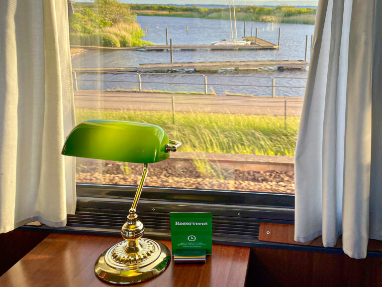 Restaurantvognen Krogen er Snälltågets varemerke. Her fotografert på et tog til Malmö.