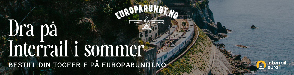 Annonse for interrailbilletter fra Europarundt